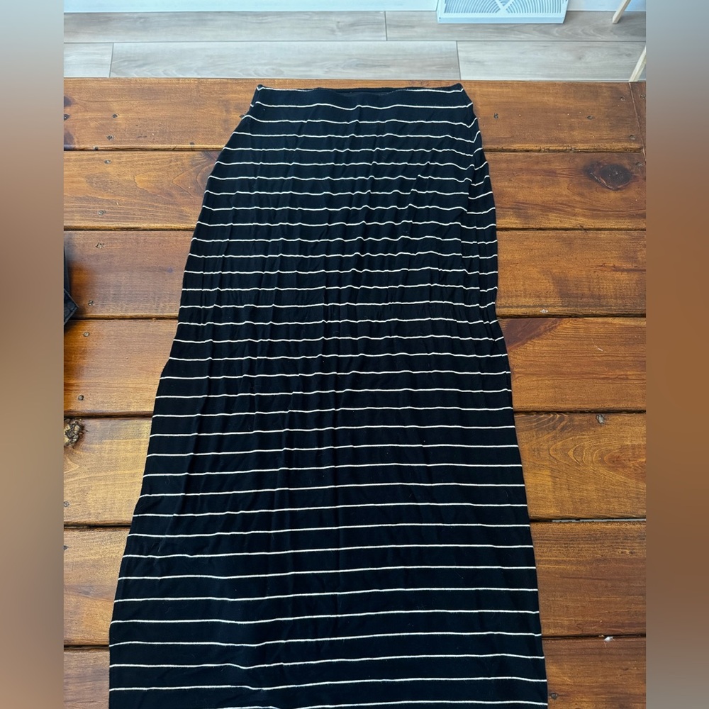 Old Navy Black striped Maxi Skirt